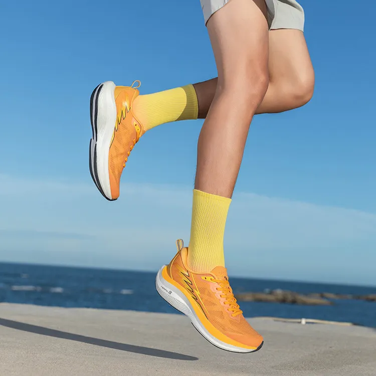 LPMX Running Shoes Men Low Top Orange Yellow-9