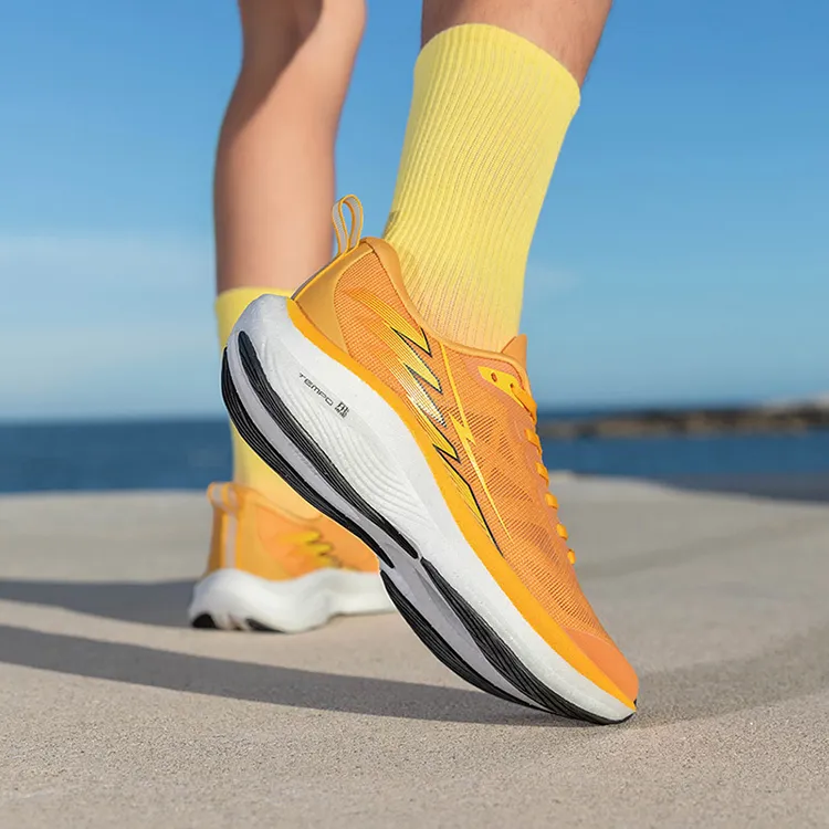 LPMX Running Shoes Men Low Top Orange Yellow-12