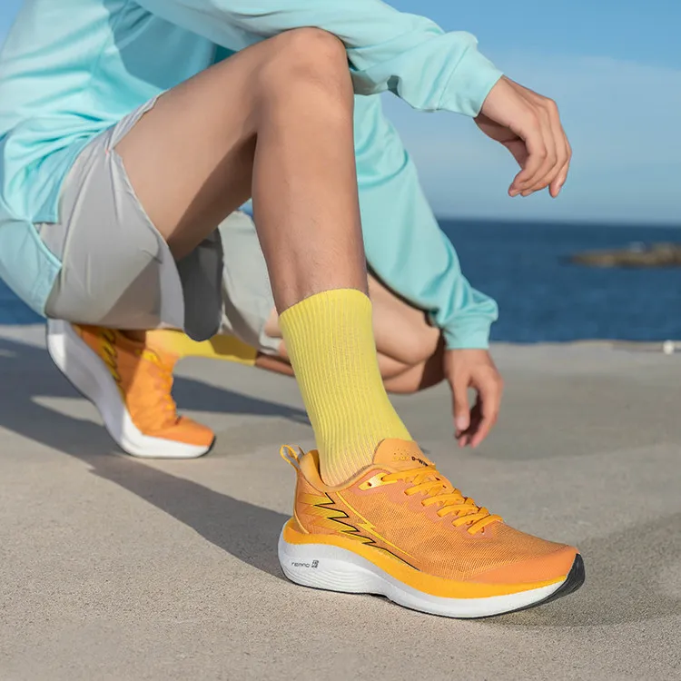 LPMX Running Shoes Men Low Top Orange Yellow-5