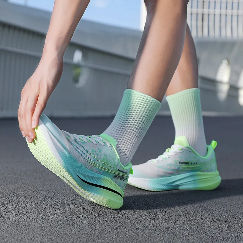 LPMX Running Shoes Men Low Top Mint Green-5