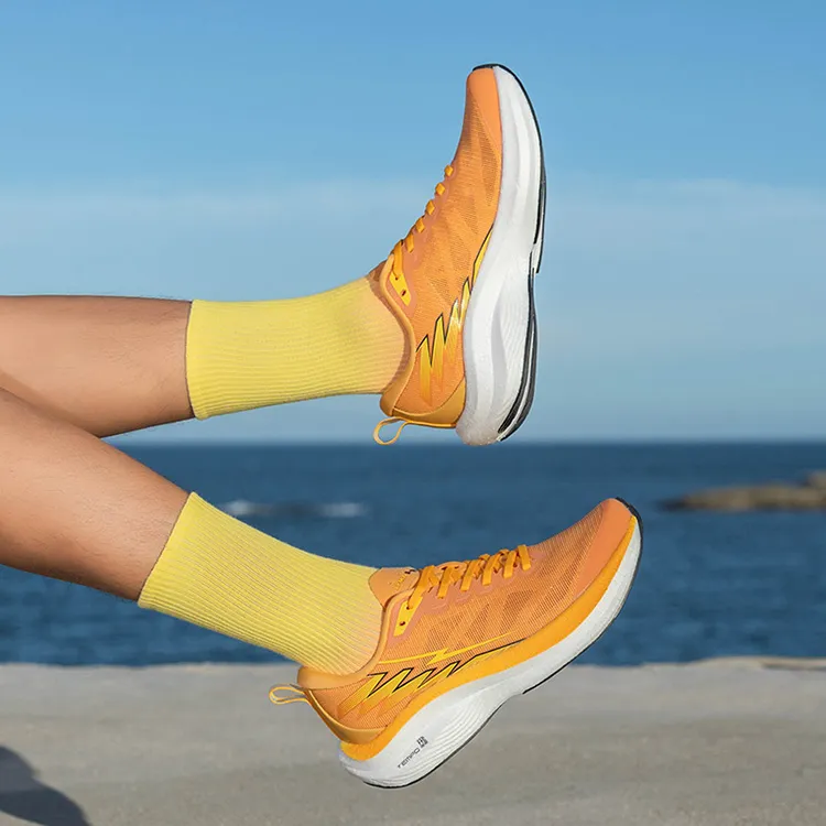 LPMX Running Shoes Men Low Top Orange Yellow-14