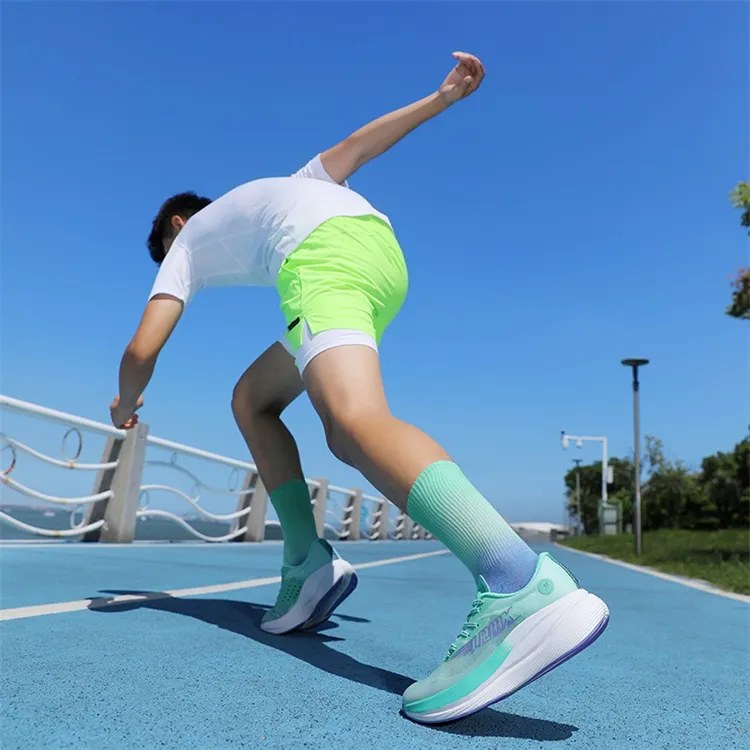 LPMX Cushioning Breathable Lightweight Low Top Running Shoes Men's Turquoise-12