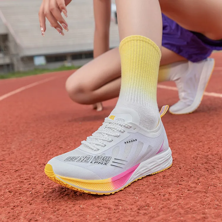 LPMX Running Shoes Unisex Low Top Pink Moon/Custard/Olympic Edition-14
