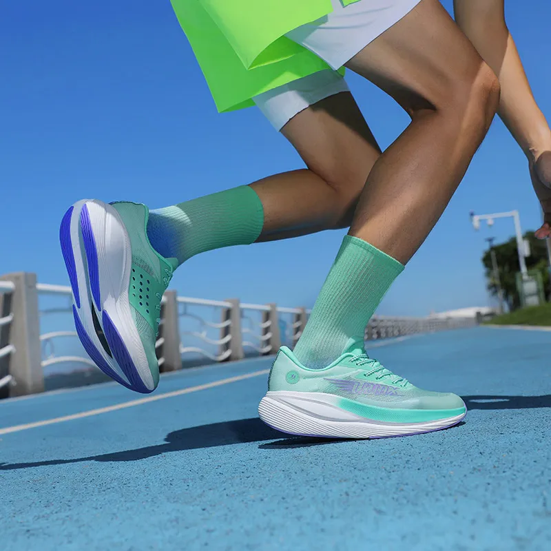 LPMX Cushioning Breathable Lightweight Low Top Running Shoes Men's Turquoise-10