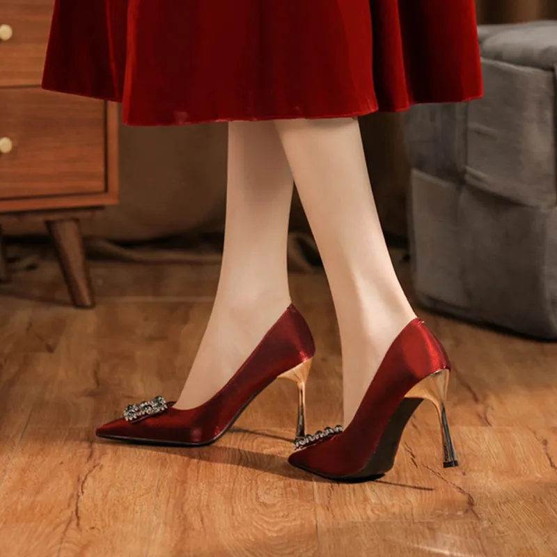 GOSO Slim Heel High Heels 6.5CM Women's-9