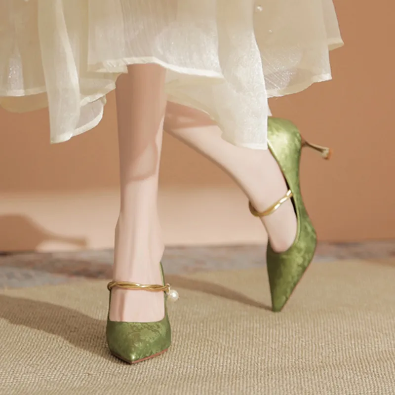 GOSO High Heels Women's Green-7