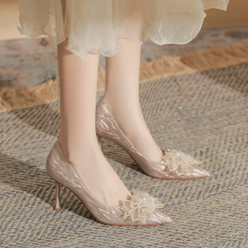 GOSO High Heels Women's Champagne-5
