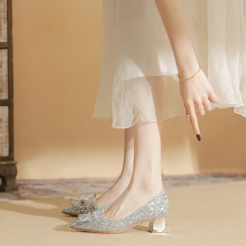 GOSO Chunky Heel High Heels 5CM Women's-7