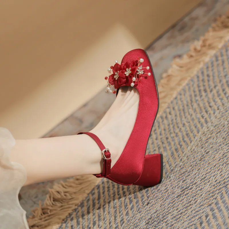 GOSO Chunky Heel High Heels Women's-5
