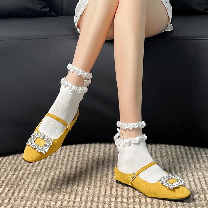 GOSO Rubber Sole Rhinestone Abrasion Resistant Closed Toe Slippers Women's-10