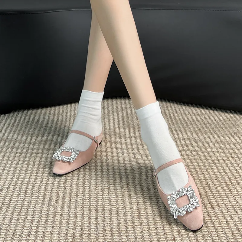 GOSO Rubber Sole Rhinestone Abrasion Resistant Closed Toe Slippers Women's-3
