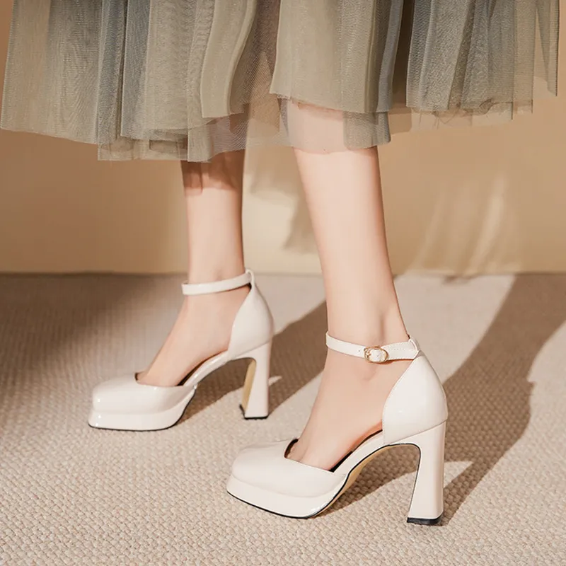 GOSO Chunky Heel High Heels Women's-3