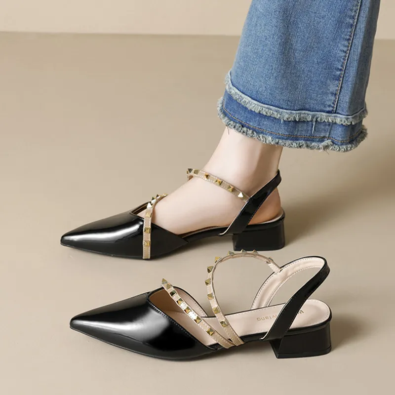 GOSO Casual Single Shoes Low Heel Women's Nude-1