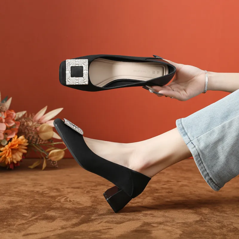 GOSO Chunky Heel High Heels Women's-3