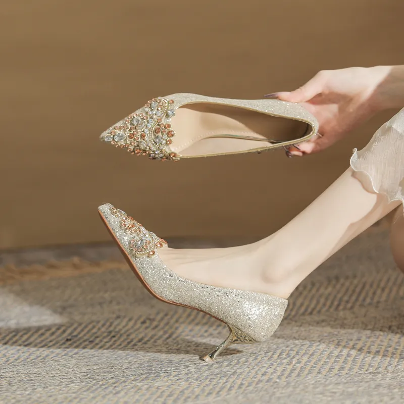 GOSO High Heels Women's Champagne-3