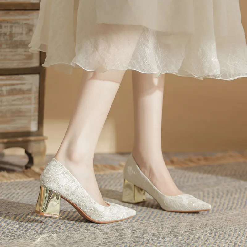 GOSO High Heels Women's Light Gold-1