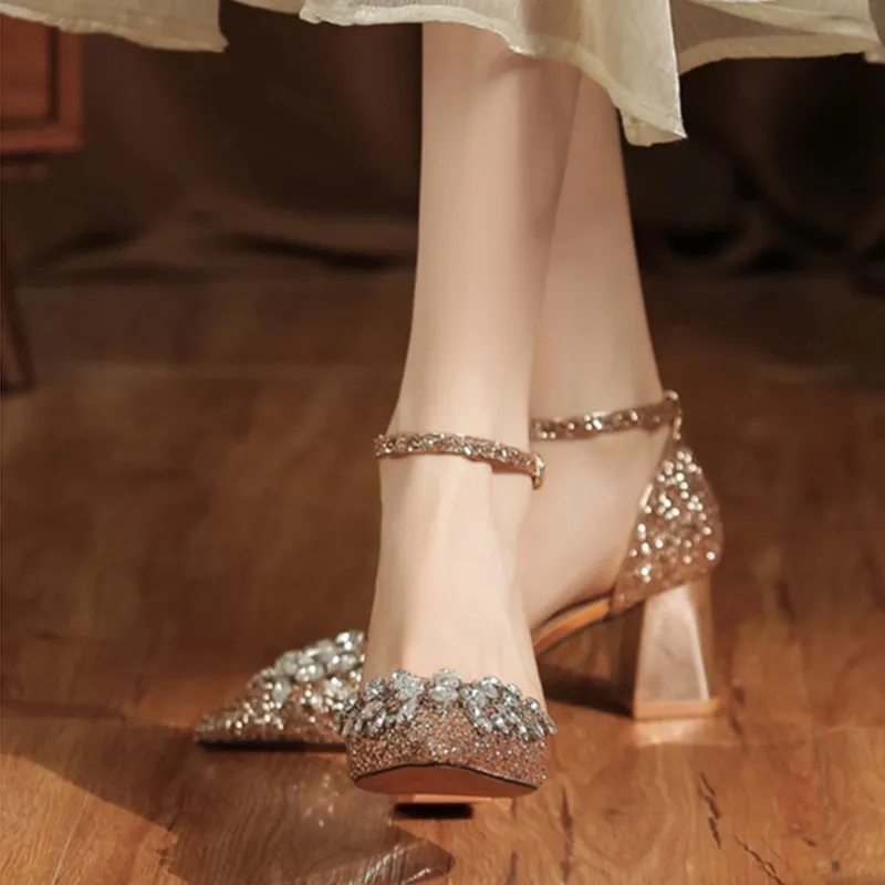 GOSO Chunky Heel High Heels 6.5CM Women's-14