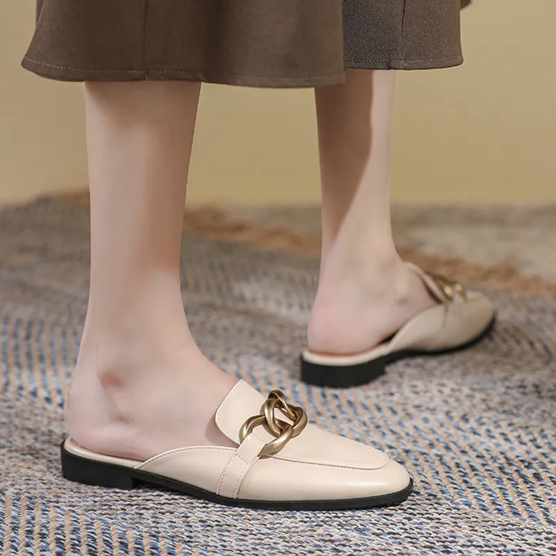 GOSO Rubber Sole Metal Abrasion Resistant Closed Toe Slippers Women's-9