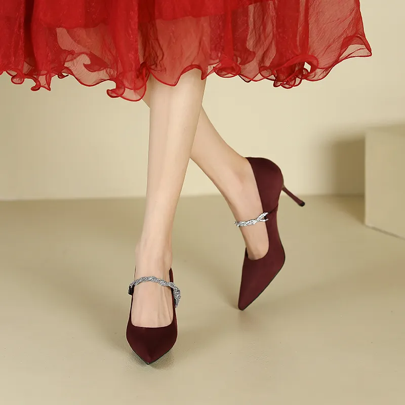 GOSO High Heels Women's Burgundy/Black-1