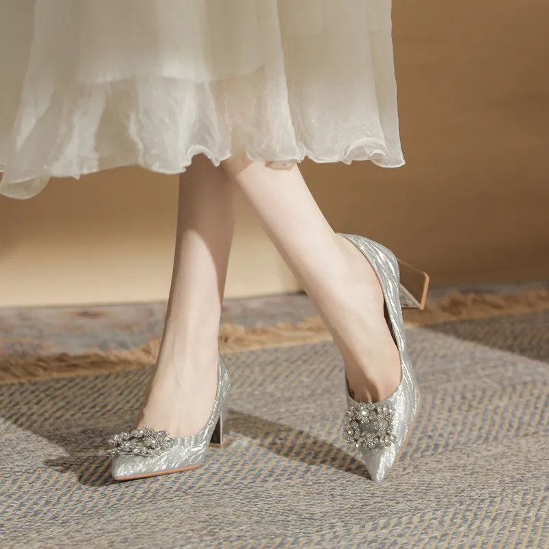 GOSO High Heels Women's Silver-1