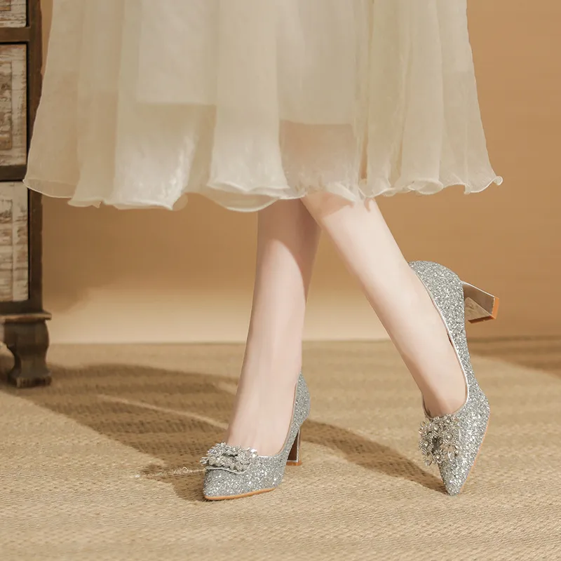 GOSO Chunky Heel High Heels Women's-5