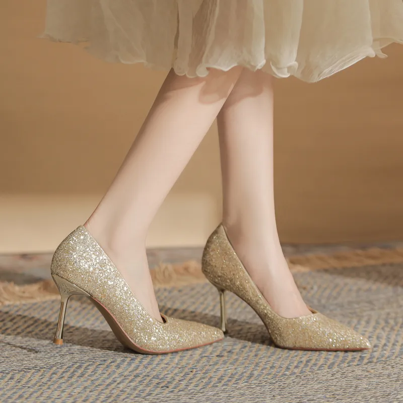 GOSO High Heels Women's Champagne-4