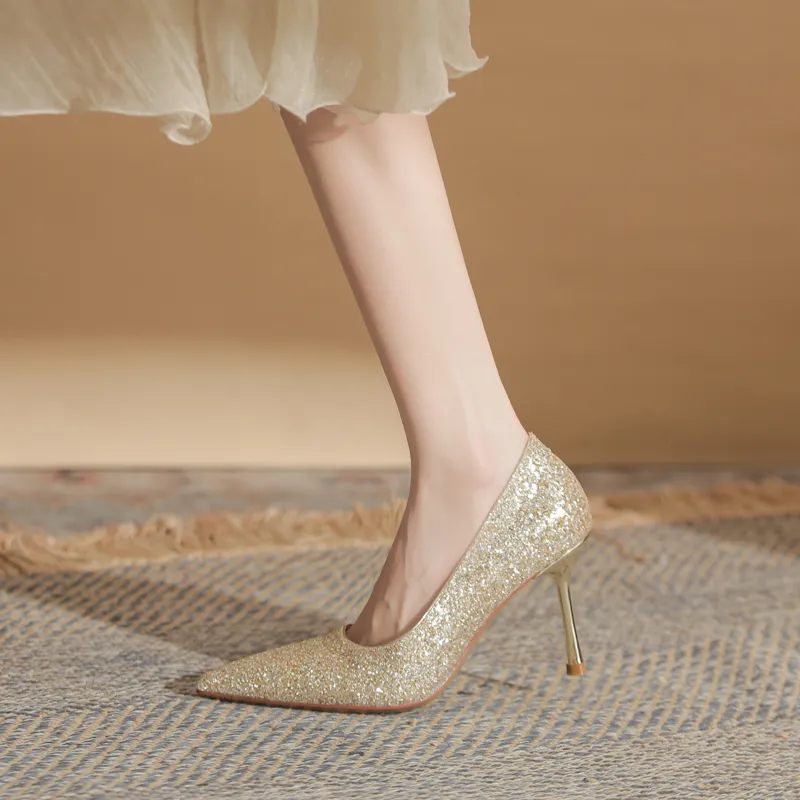 GOSO High Heels Women's Champagne-3