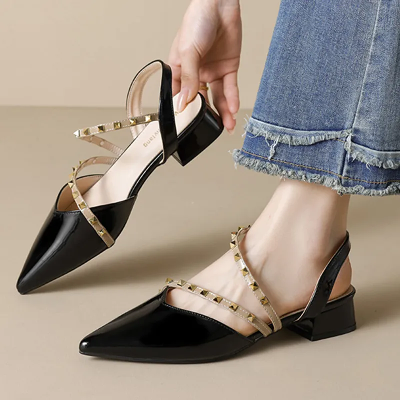 GOSO Casual Single Shoes Low Heel Women's Nude-4