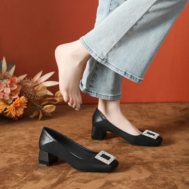 GOSO Chunky Heel High Heels Women's-4