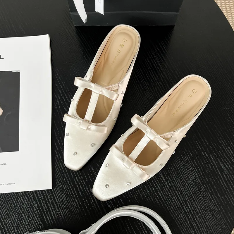 GOSO Rubber Sole Metal Abrasion Resistant Closed Toe Slippers Women's Nude-5