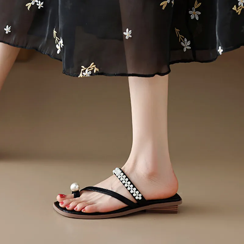 GOSO One Strap Sandals Low Heel Women's-7