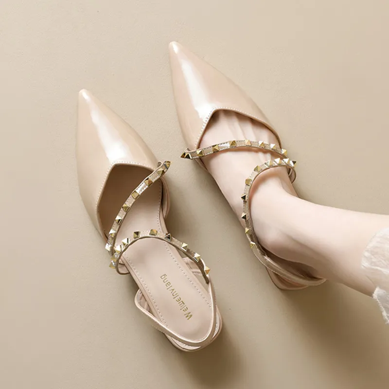 GOSO Casual Single Shoes Low Heel Women's Nude-12