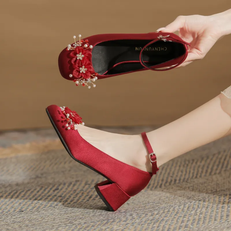 GOSO Chunky Heel High Heels Women's-1