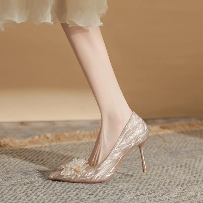 GOSO High Heels Women's Champagne-3