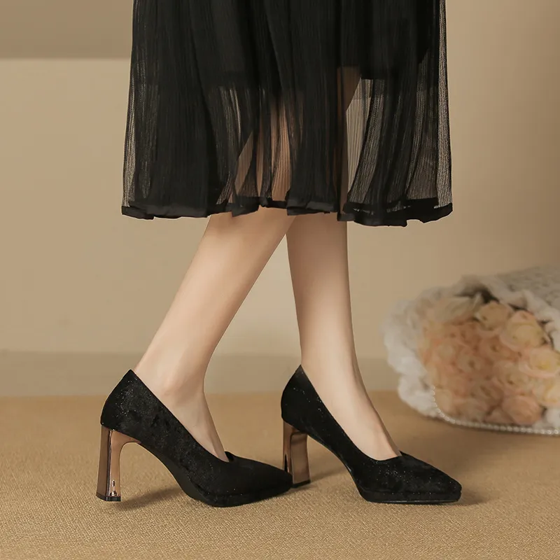 GOSO High Heels Women's Gray/Black-9