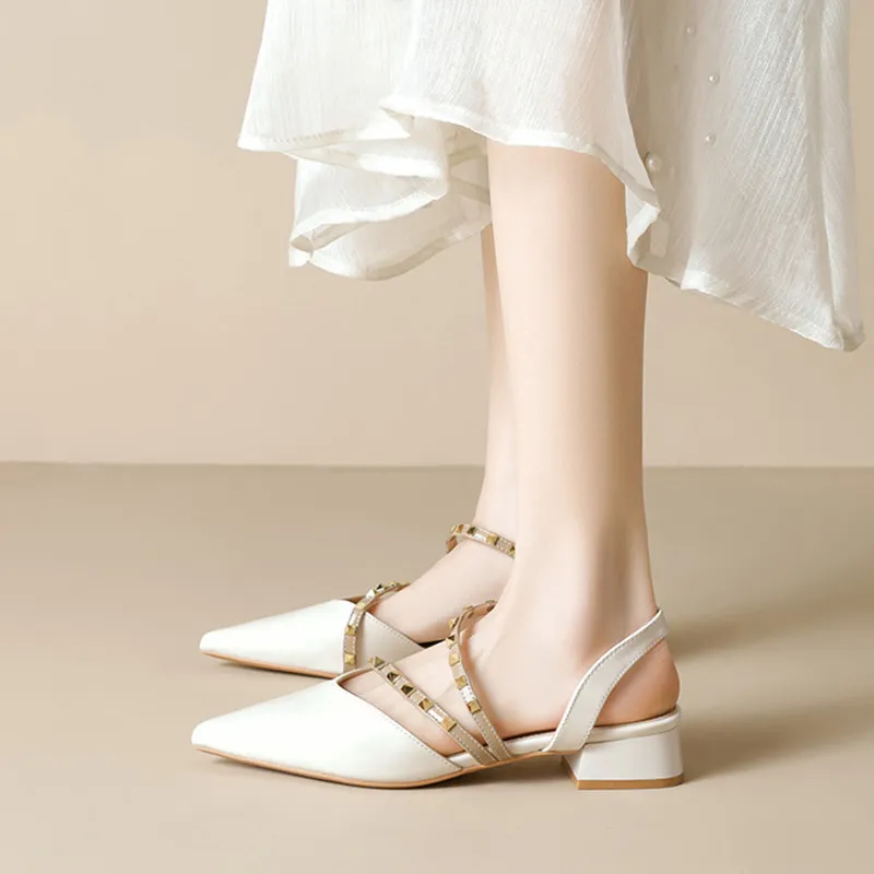 GOSO Casual Single Shoes Low Heel Women's Nude-6
