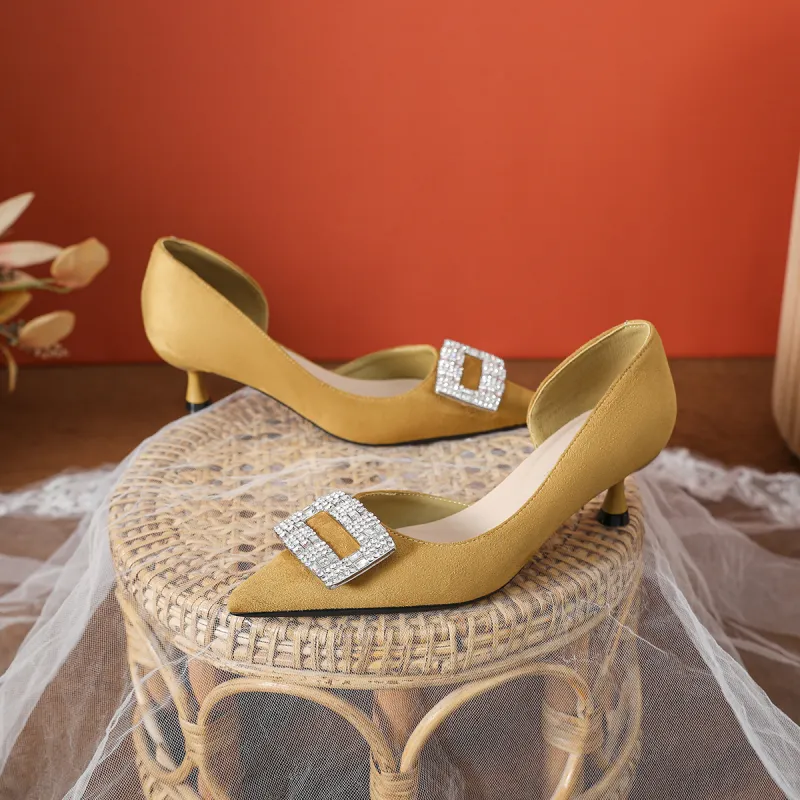 GOSO Flared Heel High Heels Women's-13