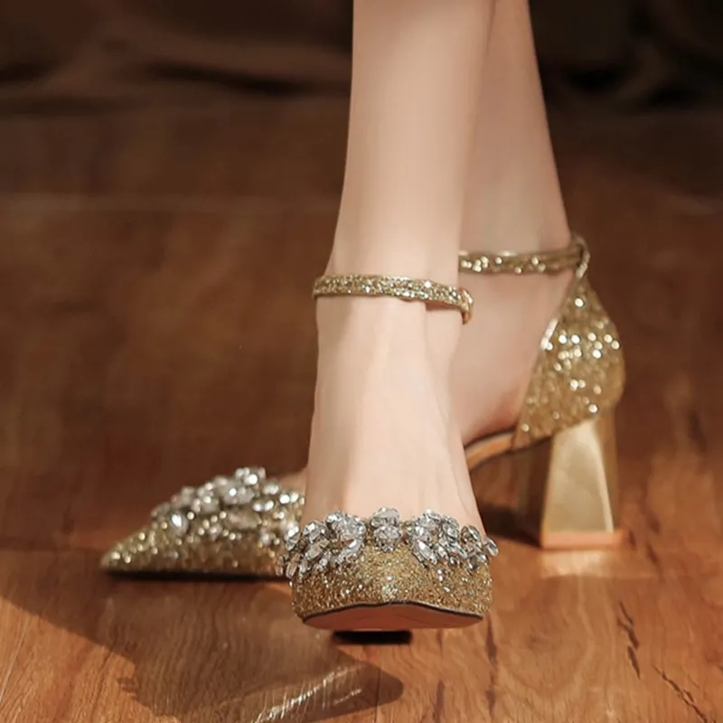 GOSO Chunky Heel High Heels 6.5CM Women's-2