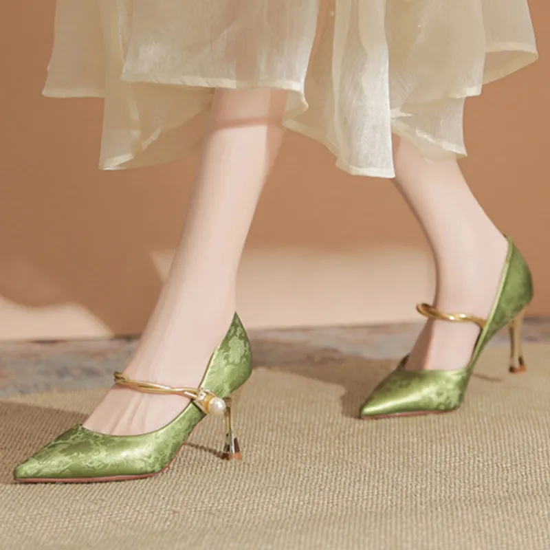 GOSO High Heels Women's Green-8