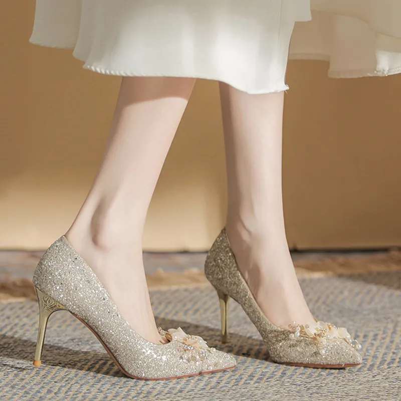 GOSO High Heels Women's Champagne-4