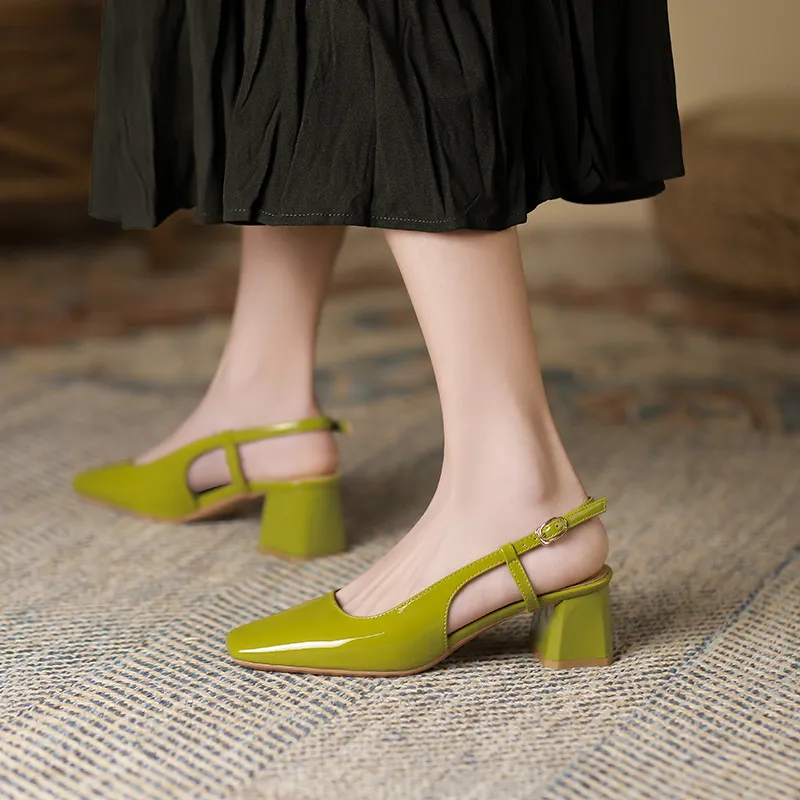 GOSO High Heels Women's Nude/Ecru/Mustard Green-15