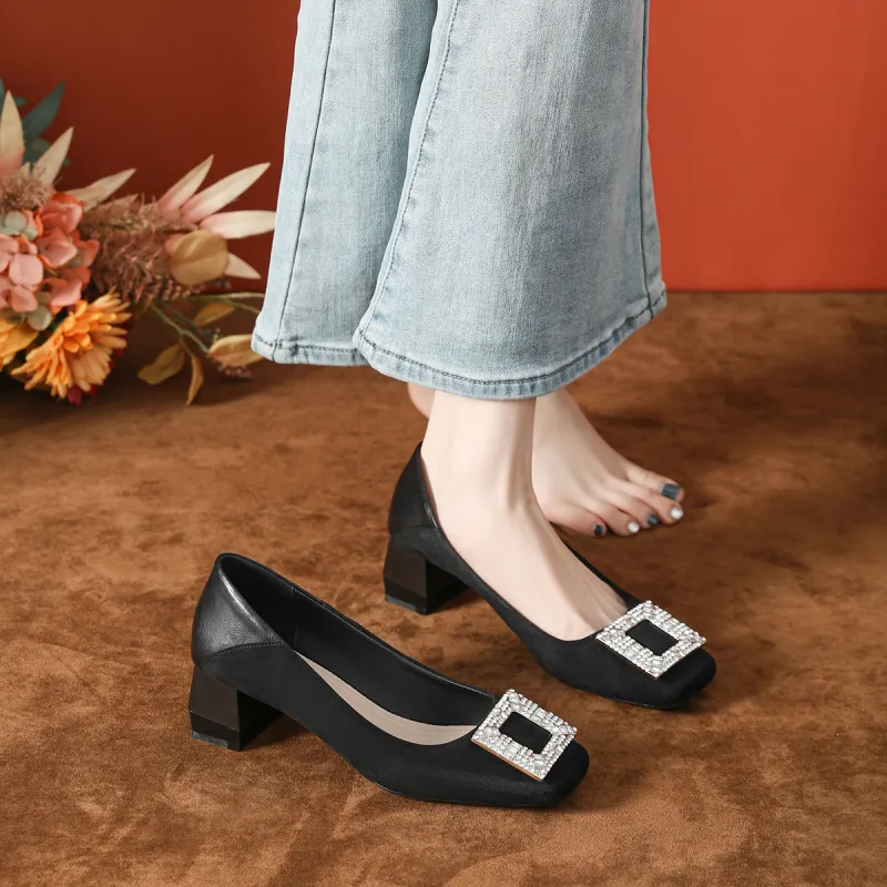 GOSO Chunky Heel High Heels Women's-2