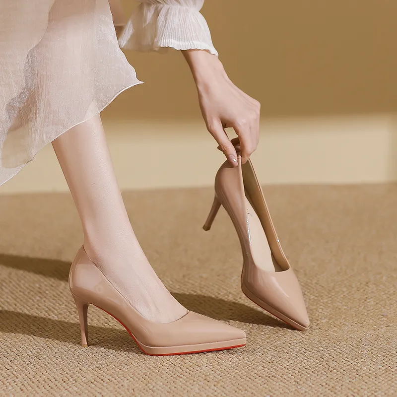 GOSO High Heels Women's Nude/Black-5