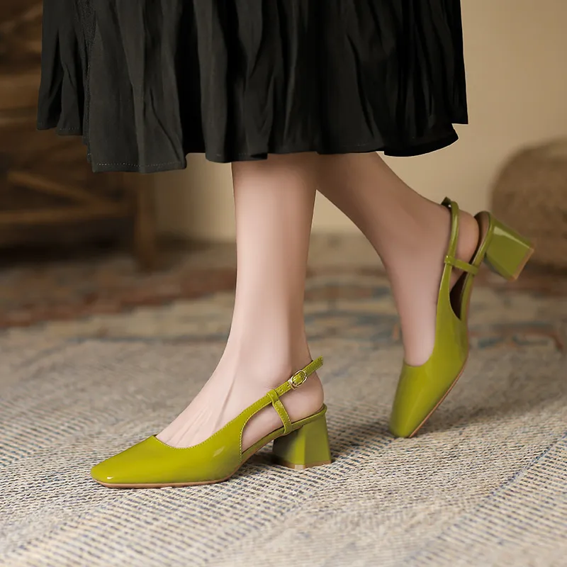 GOSO High Heels Women's Nude/Ecru/Mustard Green-17