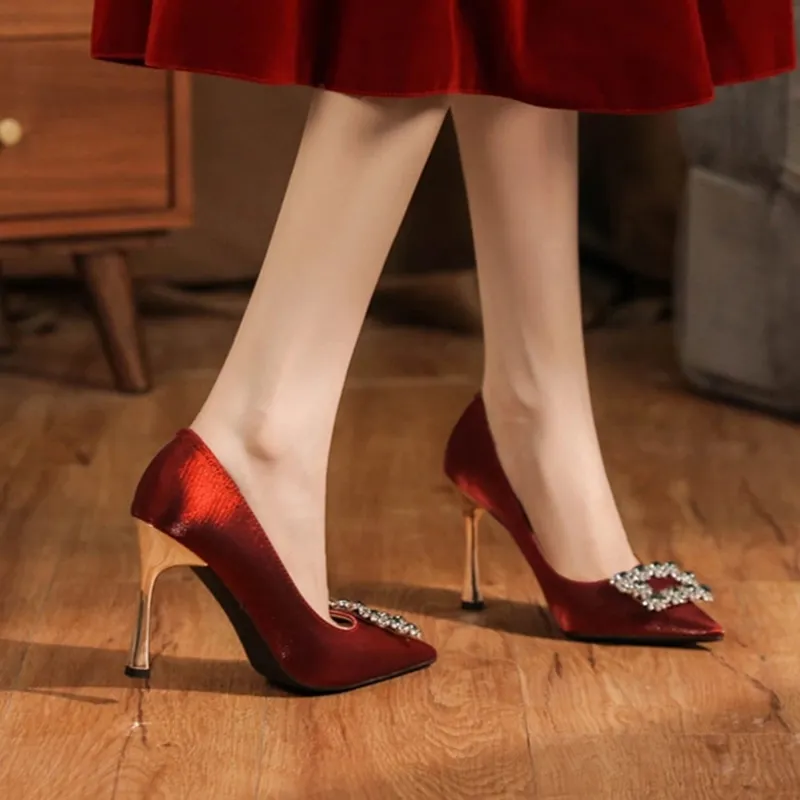 GOSO Slim Heel High Heels 6.5CM Women's-7