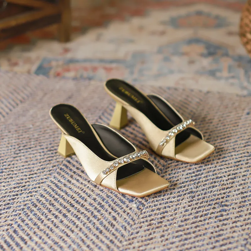 GOSO Slide Slippers Women's Black/Champagne-13