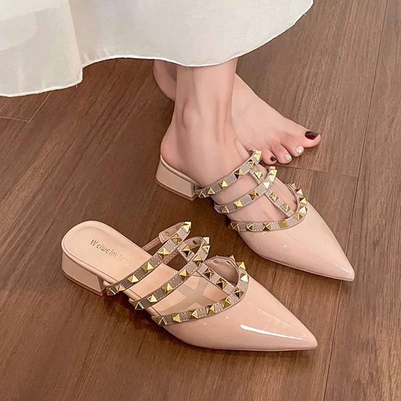 GOSO Rubber Sole Closed Toe Slippers Women's-7
