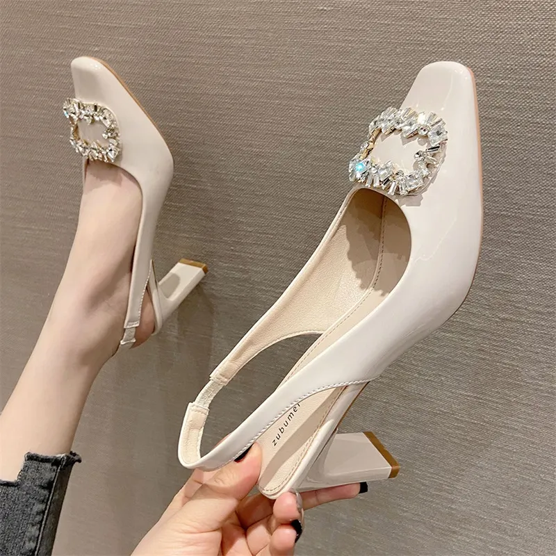 GOSO High Heels Women's Nude/Black/Ecru-13