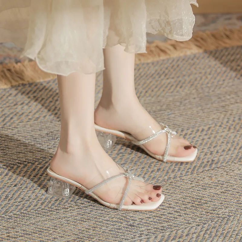 GOSO Rubber Sole Abrasion Resistant Slide Slippers Women's Ecru-4