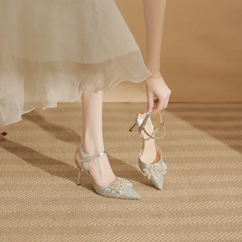 GOSO High Heels Women's Champagne Gold/Silver-11